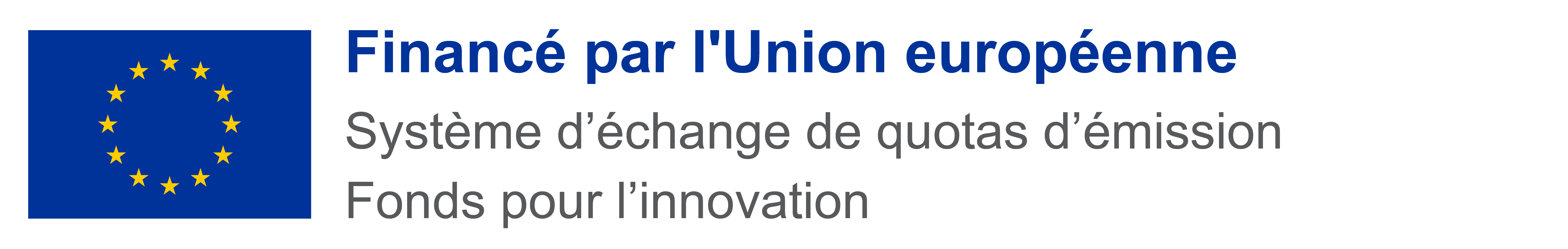 Logo de l'Union européenne accompagné de texte indiquant un financement ou un programme européen.